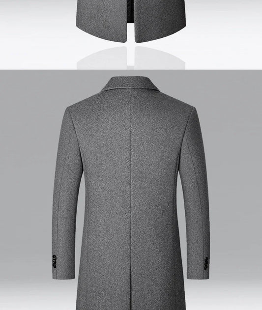 Men’s Wool Overcoat – Elegant Business Casual Outerwear