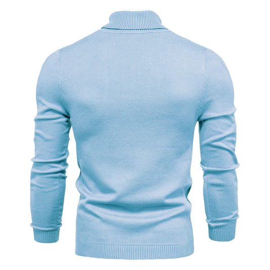 Men Casual Sweater High Neck