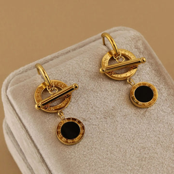 Stainless Steel Roman Numeral Pendant for Women