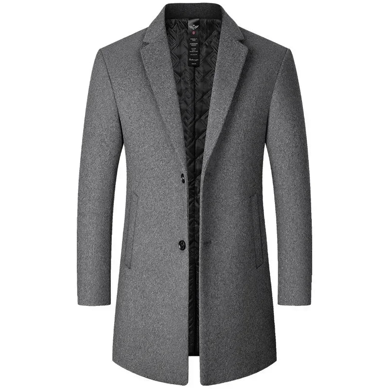 Men’s Wool Overcoat – Elegant Business Casual Outerwear