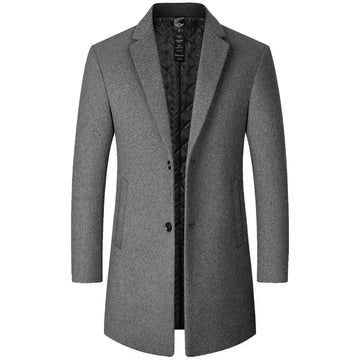 Men’s Wool Overcoat – Elegant Business Casual Outerwear