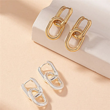 Stainless Steel Square Earrings for Women